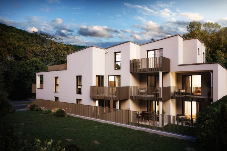 3D-Visualisierung Mehrparteienhaus Wien Hüttelbergstraße