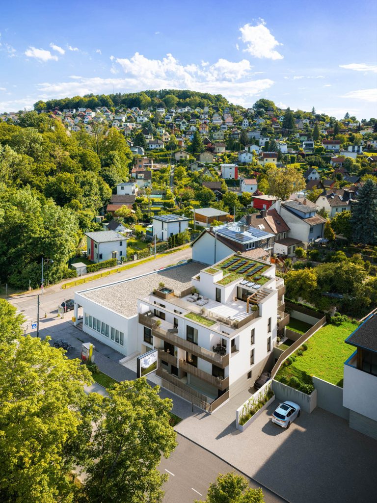 3D-Visualisierung Mehrparteienhaus Wien Hüttelbergstraße